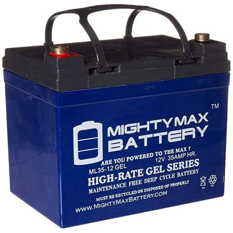 Jan 1, 2010 ML35-12 - 12 Volt 35 AH SLA Battery- Mighty Max Battery Brand Product Recommendations Interstate Batteries 12V 35Ah Deep Cycle Mobility Battery Group U1, GT9L VRLA SLA AGM (Insert Terminal) Rechargeable Replacement for Wheelchairs, Trolling Motors, Scooters, RVs (DCM0035). . Mighty max battery